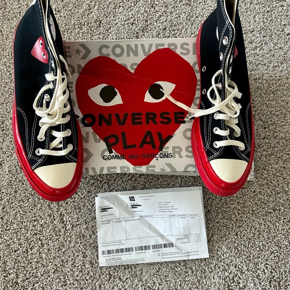 Converse Comme des Garcons Black and Red Chuck Taylor Sneakers
